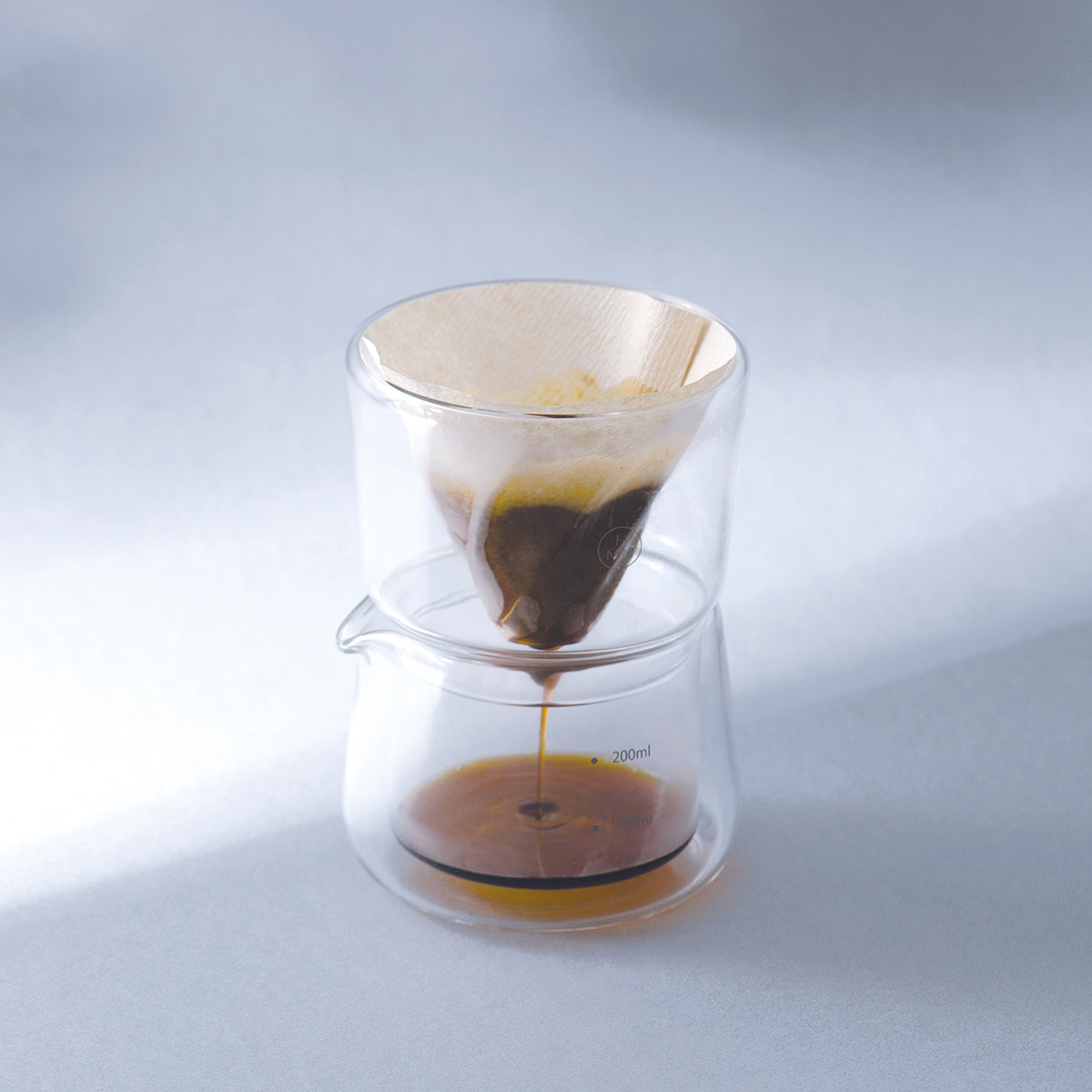 Pour Over Coffee Maker, Pour Over Coffee Dripper, Coffee Dripper Filter, Pour Over Coffee Filter, Pour Over Coffee Accessories, Double wall insulated glass, double-walled keeps the coffee warm longer,