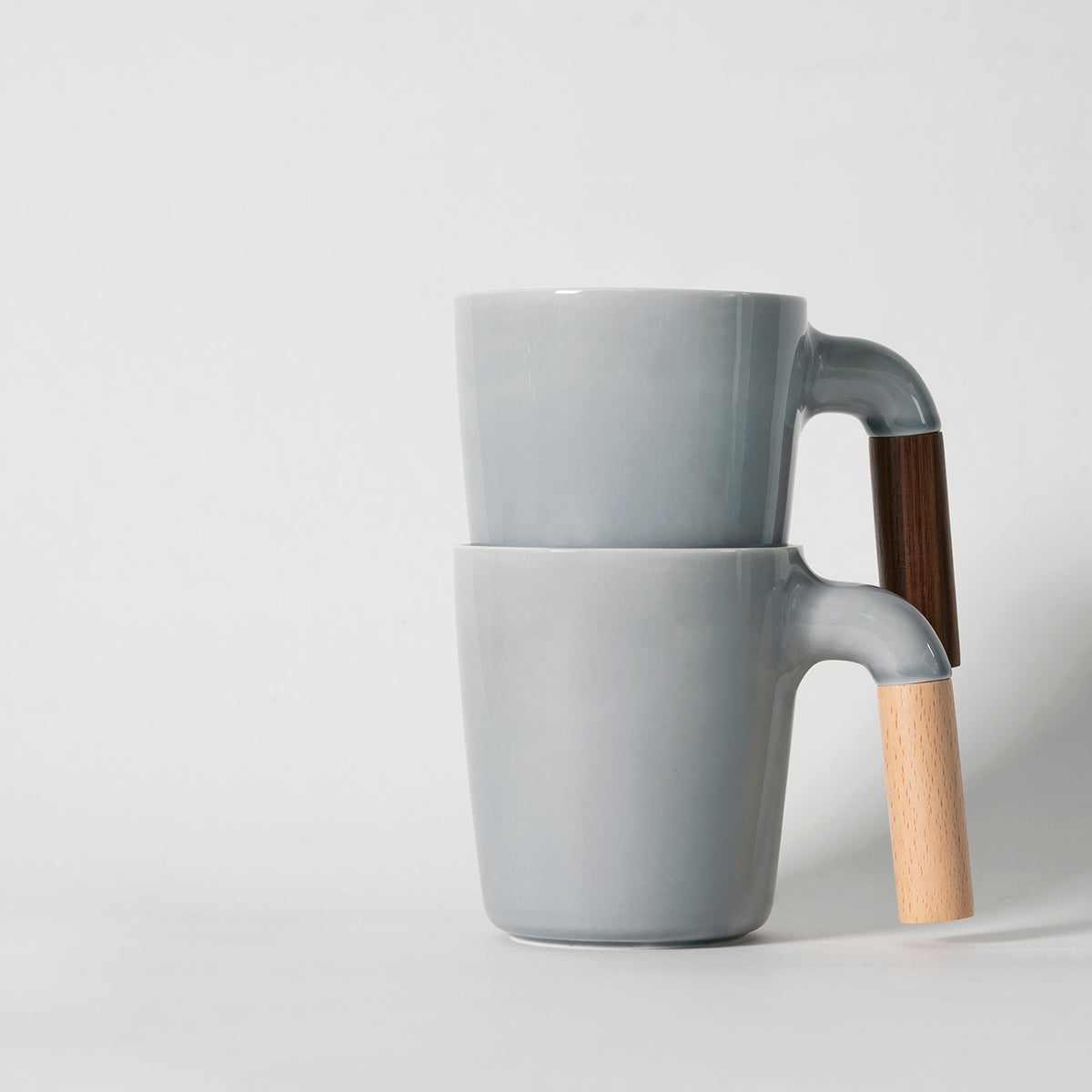 ceramic mug, coffee mug, wooden handle