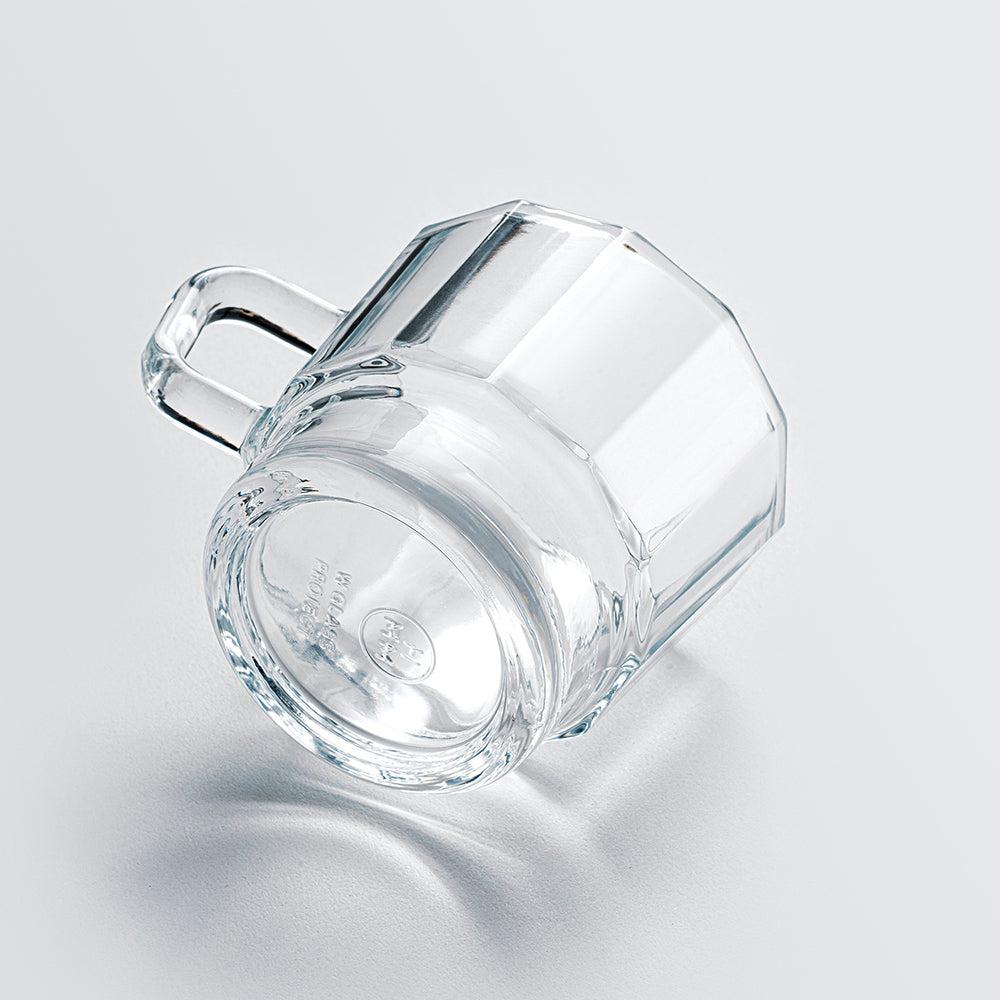 Made by recycled glass. Best product design from Golden Pin Design Award , glass cups,Glass Coffee Mugs with handles, glass cups with handle, Coffee Mugs, coffee mug for office, Good for dishwasher, Clear,