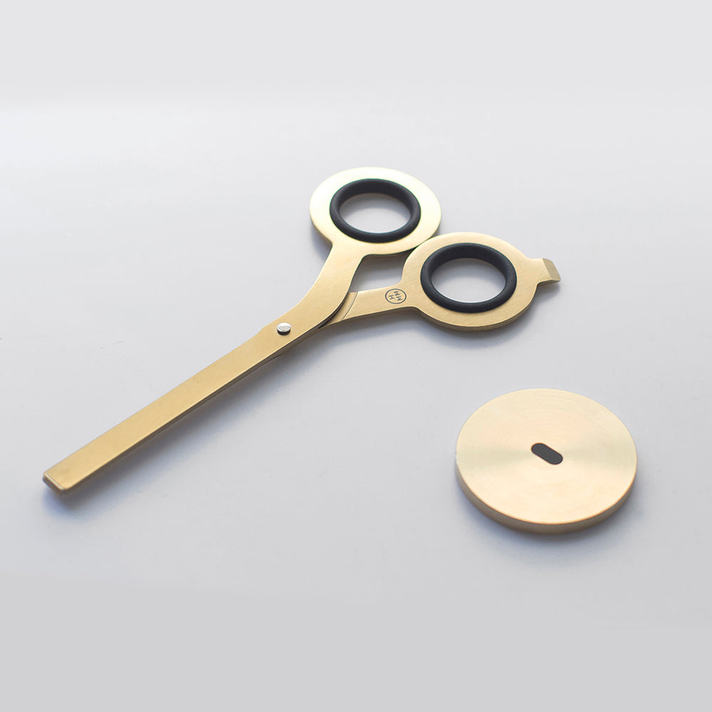 scissors base, magnetic base, brass