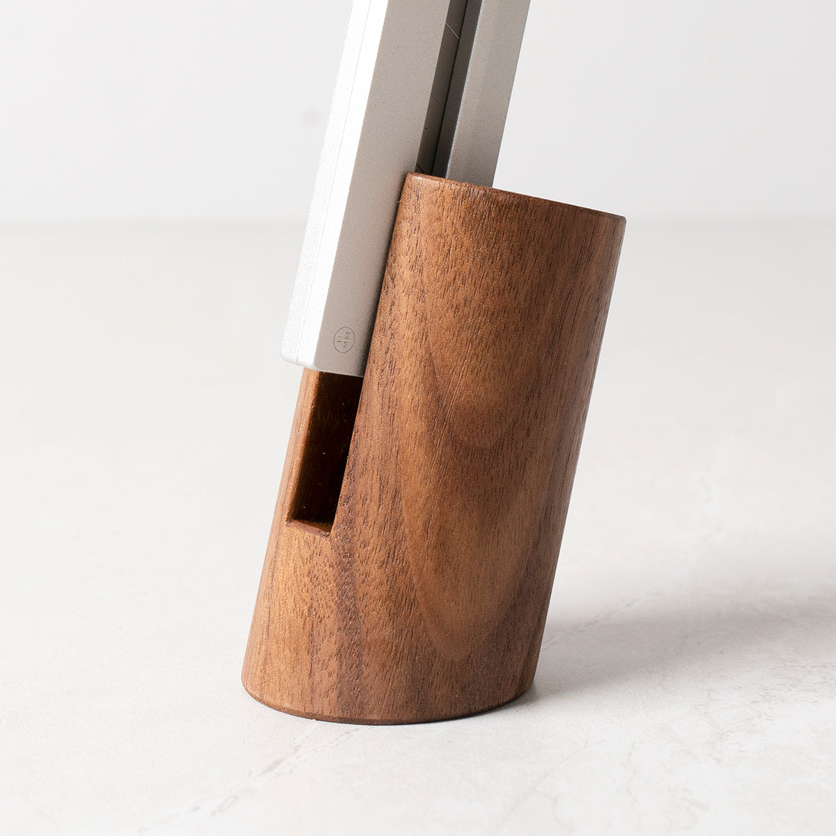 walnut wood holder, utility knife stand, wooden holder