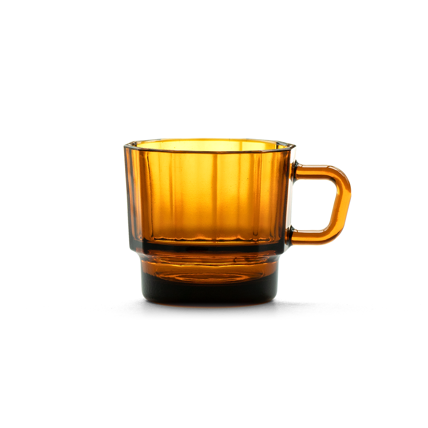 Made by recycled glass. Best product design from Golden Pin Design Award,glass cups,Glass Coffee Mugs with handles, glass cups with handle, Coffee Mugs, coffee mug for office, Good for dishwasher, amber,