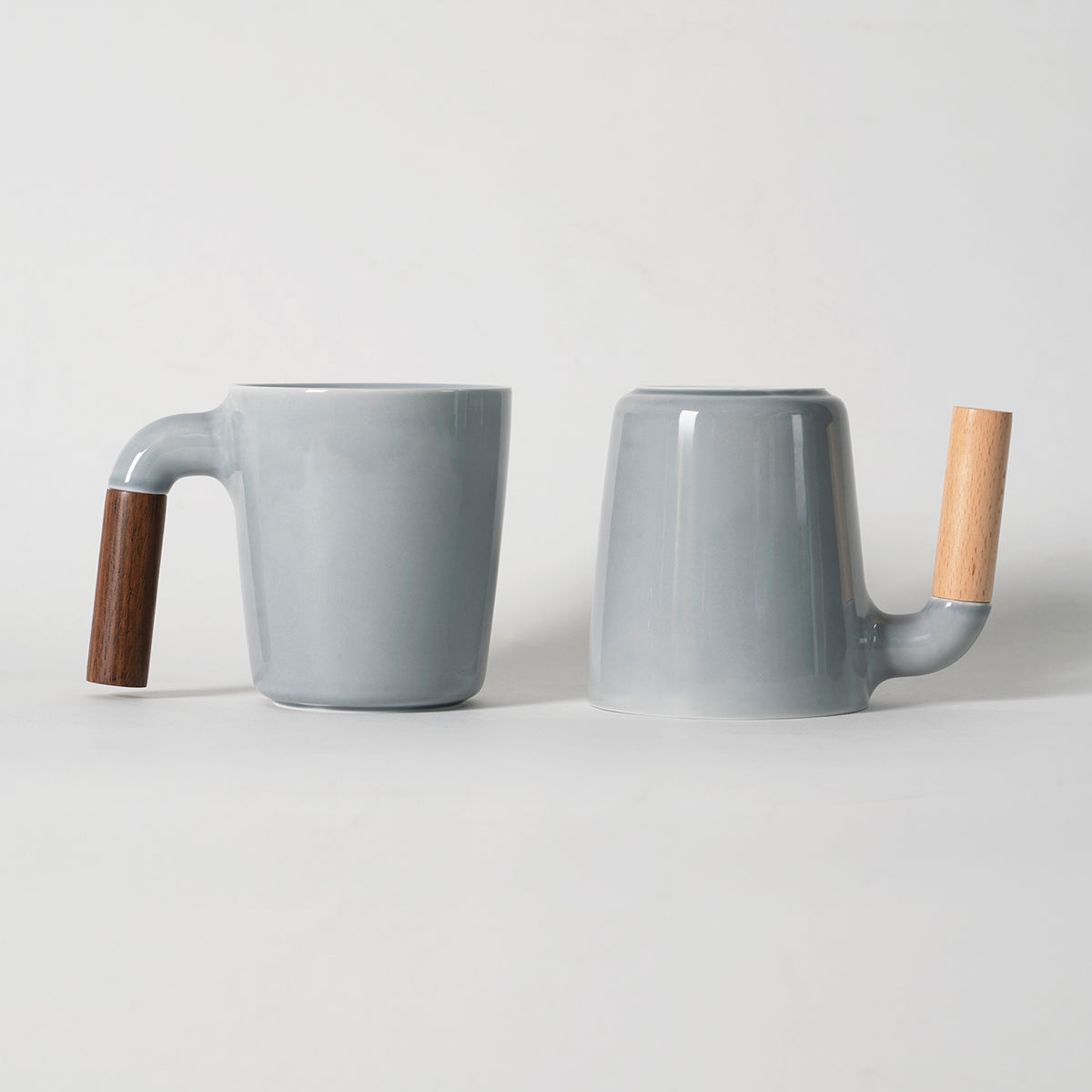 ceramic mug, coffee mug, wooden handle